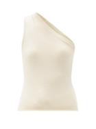 Matchesfashion.com Extreme Cashmere - One-shoulder Knitted Top - Womens - Cream
