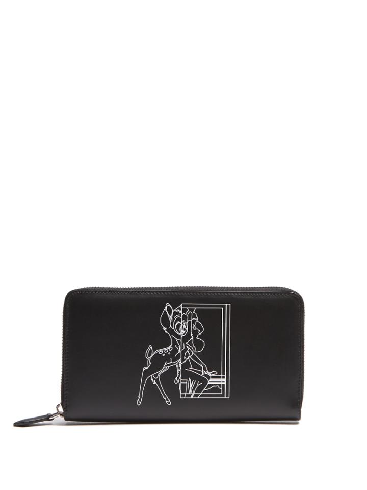 Givenchy Bambi&copy;-print Zip-around Leather Wallet