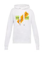 Matchesfashion.com Dolce & Gabbana - Logo Print Cotton Jersey Hooded Sweatshirt - Mens - White