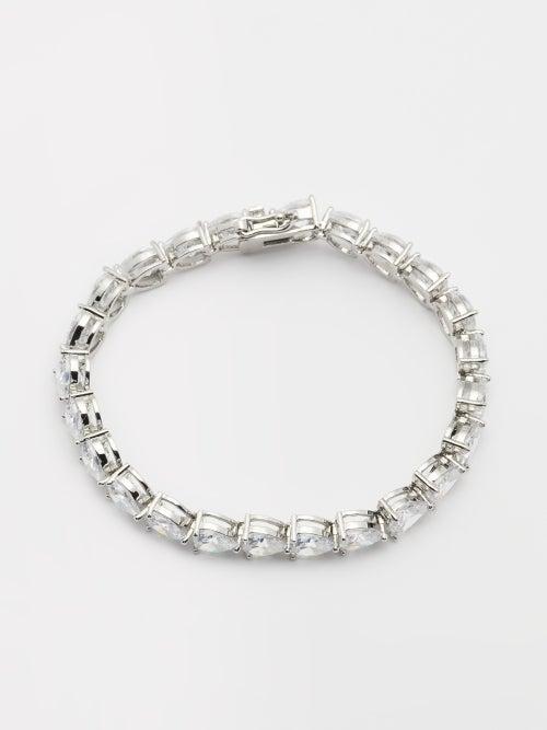 Fallon - Heart Crystal Bracelet - Womens - Clear