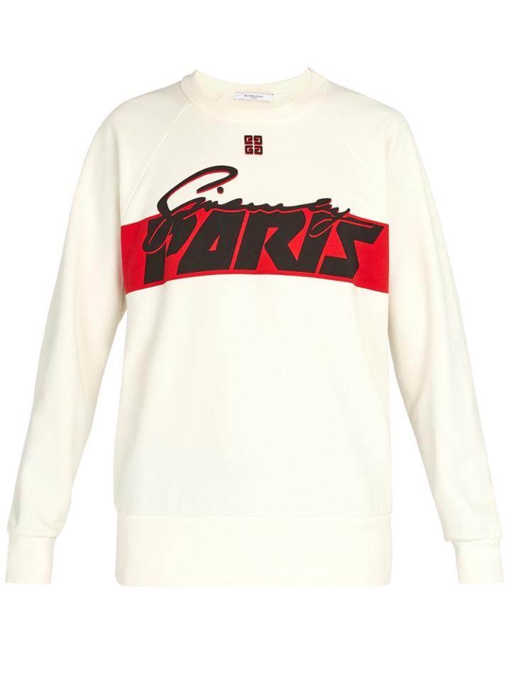 Givenchy Paris-print Cotton Sweatshirt