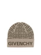 Givenchy - 4g Double-faced Wool Beanie Hat - Womens - Khaki