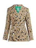 Matchesfashion.com Charles Jeffrey Loverboy - Leopard Print Safety Pin Wool Blazer - Womens - Leopard