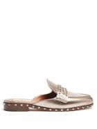 Valentino Soul Rockstud Leather Backless Loafers