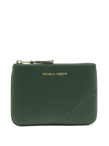 Comme Des Garons Wallet - Logo-stamped Leather Pouch - Mens - Green