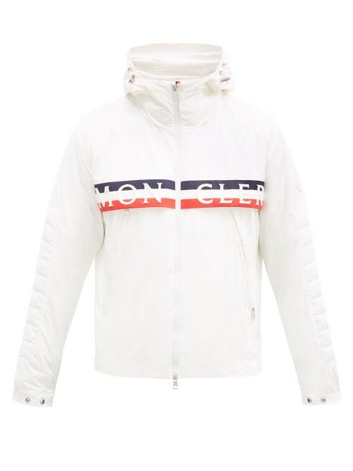 Matchesfashion.com Moncler - Olargues Tricolour Logo-trim Down Jacket - Mens - White