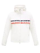 Matchesfashion.com Moncler - Olargues Tricolour Logo-trim Down Jacket - Mens - White