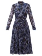 Matchesfashion.com Altuzarra - Ikat-print Georgette Midi Dress - Womens - Blue Print