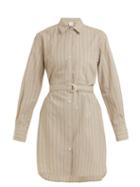 Matchesfashion.com Max Mara Beachwear - Gioiosa Shirtdress - Womens - Khaki Stripe