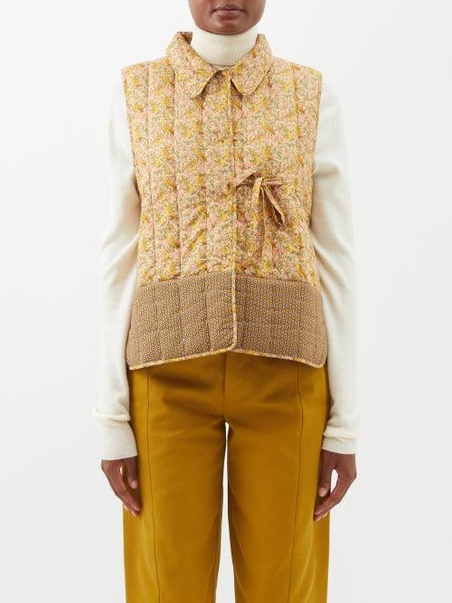 Toogood - The Upholsterer Liberty-print Cotton Gilet - Womens - Yellow Multi