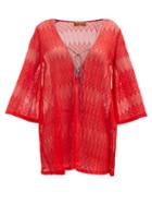 Matchesfashion.com Missoni - Zigzag-knitted Kaftan - Womens - Red