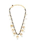 Matchesfashion.com Erdem - Crystal-embellished Bow And Faux-pearl Necklace - Womens - Crystal