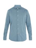 Ermenegildo Zegna Point-collar Cotton-chambray Shirt