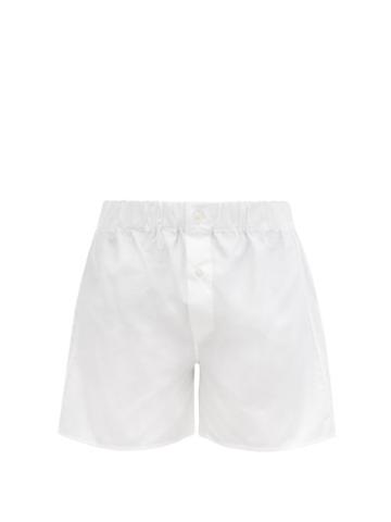 Matchesfashion.com Emma Willis - Superior Cotton-poplin Boxer Shorts - Mens - White