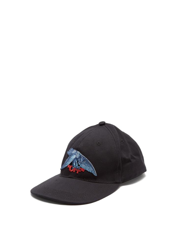 Off-white Eagle Embroidered-appliqu Cotton Cap
