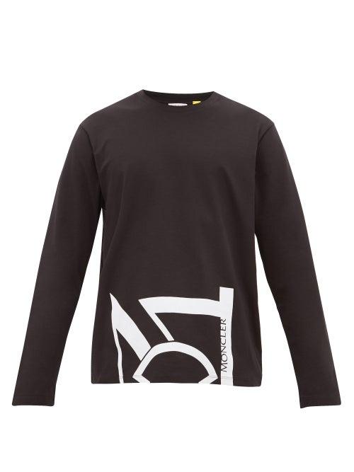 Matchesfashion.com 5 Moncler Craig Green - Graphic-print Cotton Long-sleeved T-shirt - Mens - Black