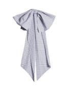 Matchesfashion.com Dovima Paris - Romy Bow Embellished Gingham Cotton Belt - Womens - Navy White