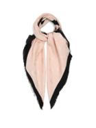 Matchesfashion.com Fendi - Logo-print Square Silk Scarf - Womens - Light Pink