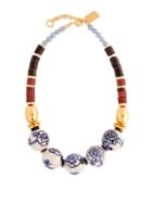Lizzie Fortunato New Blue Iii Large Beaded Necklace