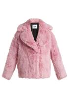 Matchesfashion.com Msgm - Cropped Faux Fur Jacket - Womens - Light Pink