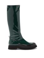 Matchesfashion.com Tod's - Gommini Knee-high Leather Boots - Womens - Dark Green