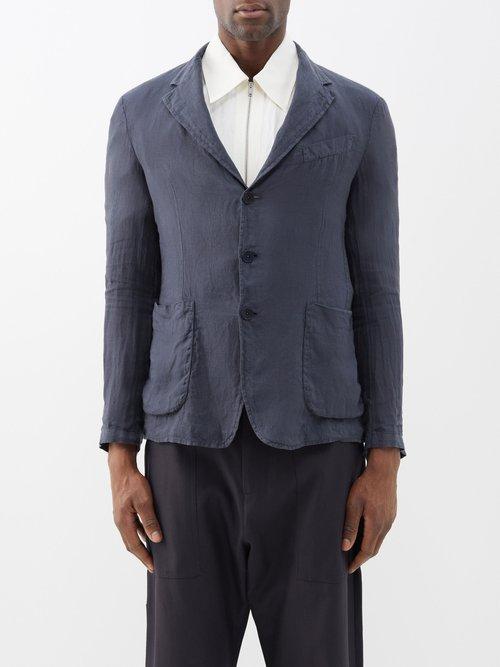 Barena Venezia - Giacca Rizzo Notch-lapel Linen Blazer - Mens - Navy