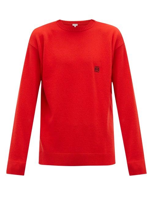 Matchesfashion.com Loewe - Anagram Wool Jumper - Mens - Red