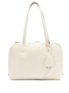 Matchesfashion.com Prada - Logo Padded Leather Shoulder Bag - Womens - White
