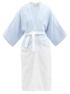 Terry - Tie-dye Cotton-terry Robe - Womens - Blue