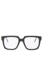 Matchesfashion.com Kuboraum - Square Lens Acetate Glasses - Mens - Black