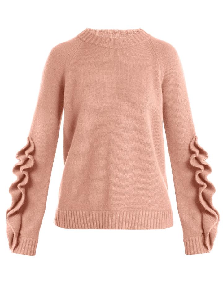 Redvalentino Ruffle-trim Wool Sweater