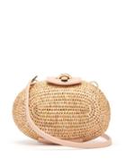Matchesfashion.com Khokho - Lindi Minaudire Leather Trimmed Basket Bag - Womens - Light Pink