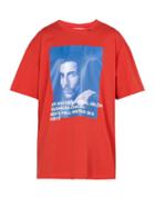 Matchesfashion.com Off-white - Oversized Bernini Print Cotton Jersey T Shirt - Mens - Red