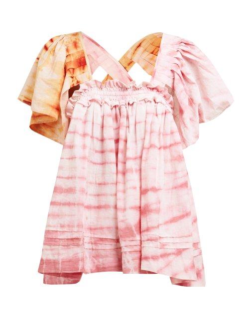 Matchesfashion.com Story Mfg - Aida Tie Dye Organic Cotton Top - Womens - Pink