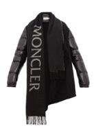 Matchesfashion.com Moncler - Logo Jacquard Scarf Jacket - Womens - Black