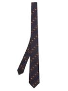 Matchesfashion.com Gucci - Bee & Web Striped Silk Tie - Mens - Navy