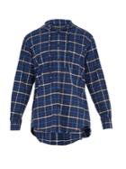 Balenciaga Checked Hooded Cotton-flannel Shirt