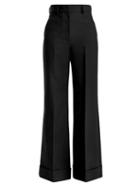 Matchesfashion.com Khaite - Beatrice Wide Leg Cotton Trousers - Womens - Black