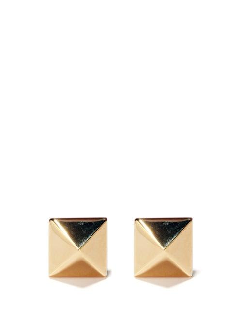 Valentino Garavani - Rockstud Metal Earrings - Womens - Gold