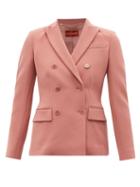 Altuzarra - Indiana Double-breasted Cady Suit Jacket - Womens - Pink
