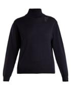 Matchesfashion.com Golden Goose Deluxe Brand - Pyxis Distressed Sweater - Womens - Navy