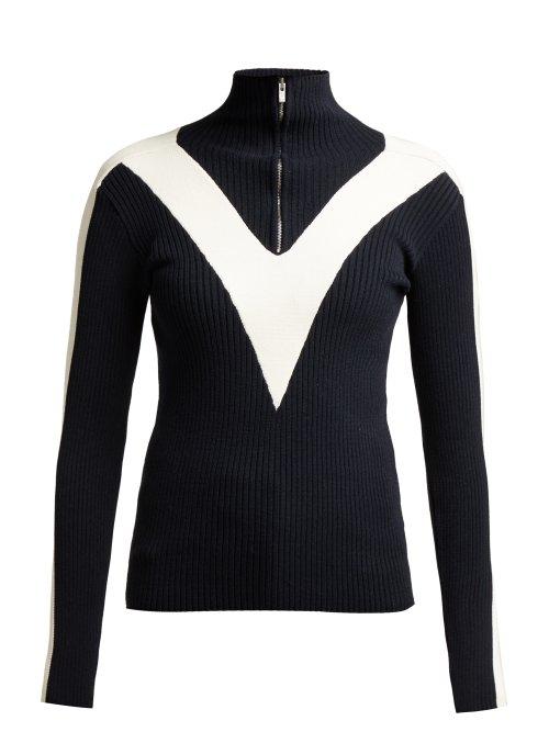 Matchesfashion.com Fusalp - Victoire Zip Through Sweater - Womens - Blue Multi