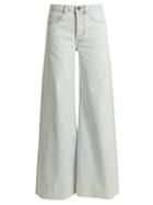 Matchesfashion.com Raey - Loon Wide Leg Jeans - Womens - Blue White