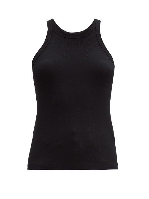 Ladies Rtw Totme - Espera Organic Cotton-blend Jersey Tank Top - Womens - Black