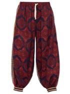 Matchesfashion.com Gucci - Floral Jacquard Cotton Blend Trousers - Mens - Multi