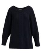 Matchesfashion.com Queene And Belle - Jasmina Crystal Embellished Cashmere Sweater - Womens - Navy