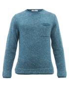 Inis Mein - Layered-hem Merino-blend Sweater - Mens - Blue