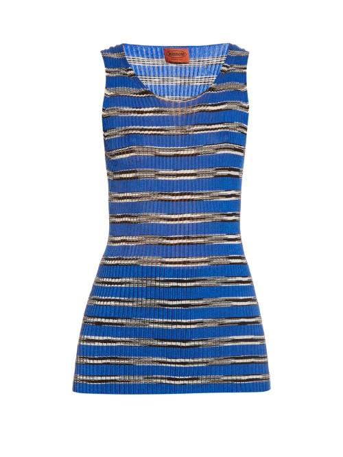 Missoni Striped Ribbed-knit Top
