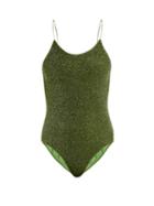 Matchesfashion.com Oseree - Lumire Metallic Swimsuit - Womens - Green