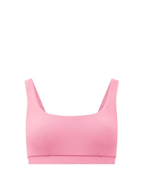 Matchesfashion.com Cossie + Co - The Gemma Scoop-neck Bikini Top - Womens - Light Pink